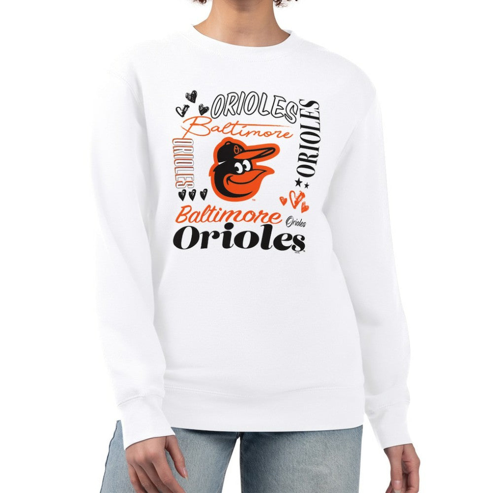 MLB Baltimore Orioles G-III 4Her by Carl Banks Women's Collage Team Graphic Fleece Pullover Hoodie