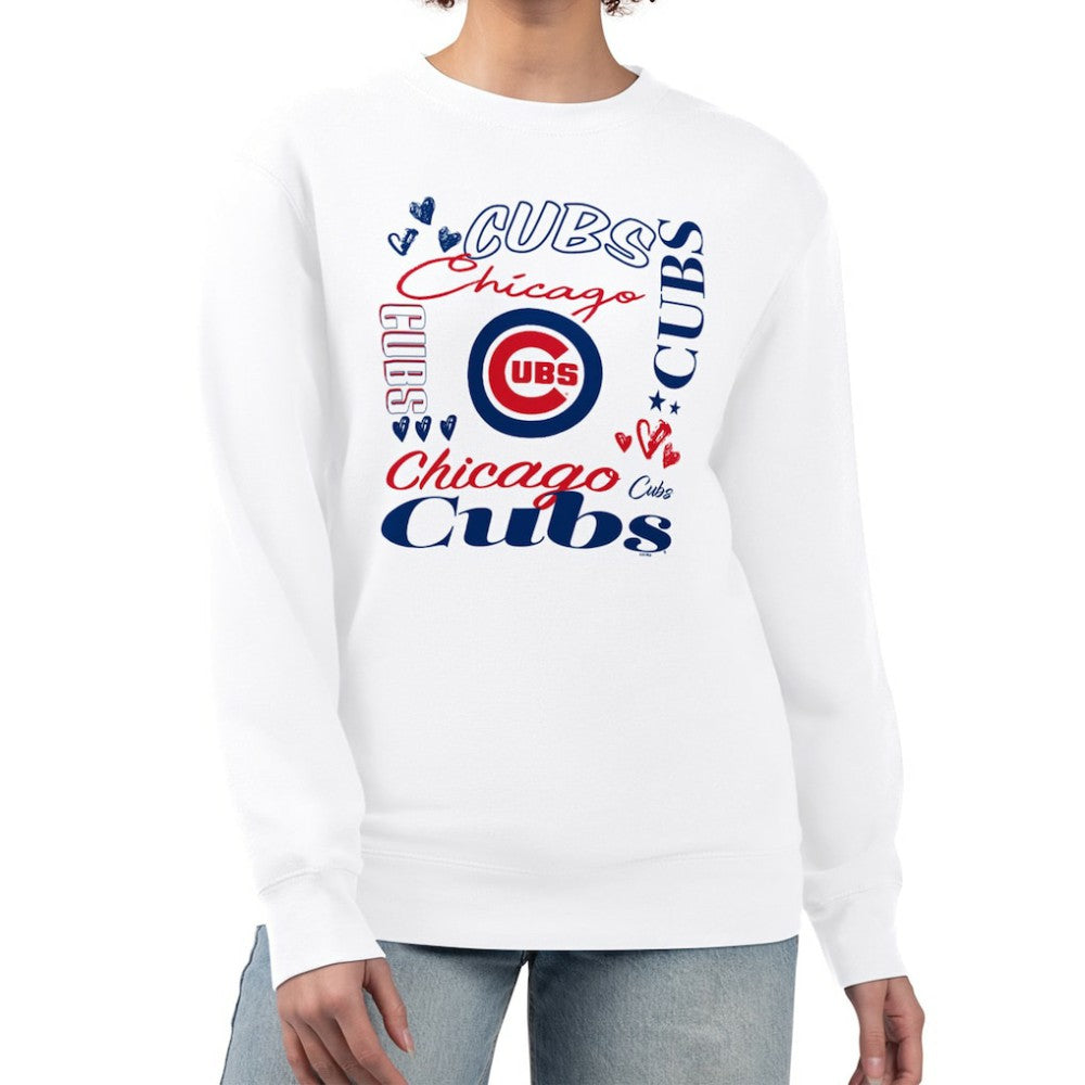 MLB Chicago Cubs G-III 4Her by Carl Banks Women's Collage Team Graphic Fleece Pullover Hoodie