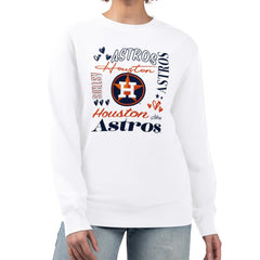 MLB Houston Astros G-III 4Her by Carl Banks Women's Collage Team Graphic Fleece Pullover Hoodie