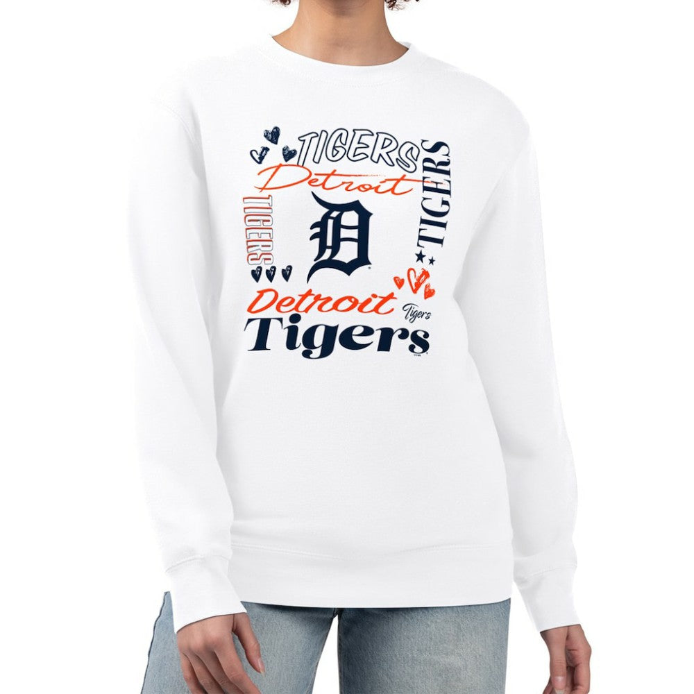 MLB Detroit Tigers G-III 4Her by Carl Banks Women's Collage Team Graphic Fleece Pullover Hoodie