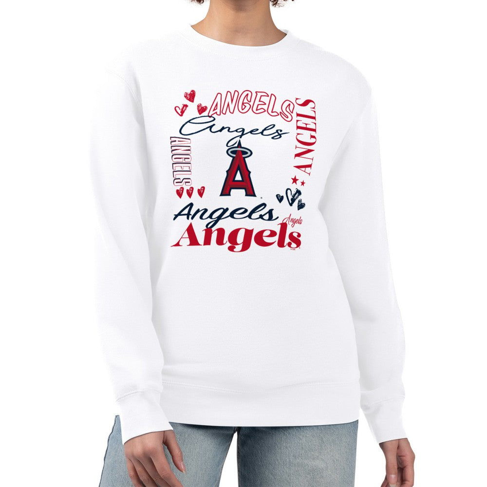 MLB Los Angeles Angels G-III 4Her by Carl Banks Women's Collage Team Graphic Fleece Pullover Hoodie