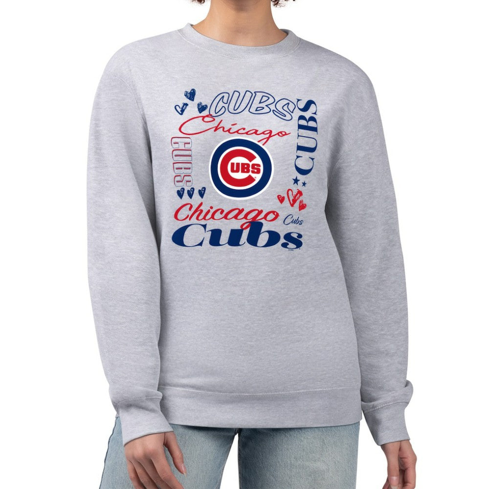 MLB Chicago Cubs G-III 4Her by Carl Banks Women's Collage Team Graphic Fleece Pullover Hoodie