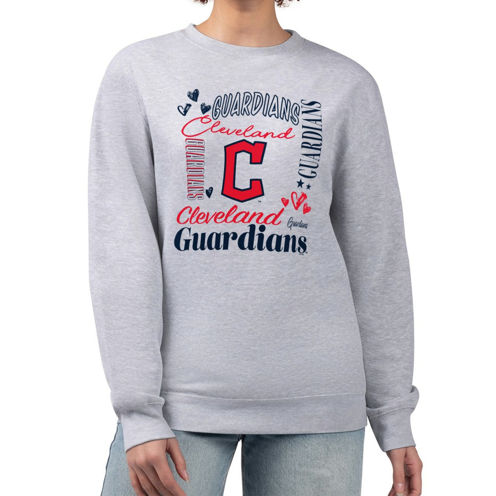 MLB Cleveland Guardians G-III 4Her by Carl Banks Women's Collage Team Graphic Fleece Pullover Hoodie