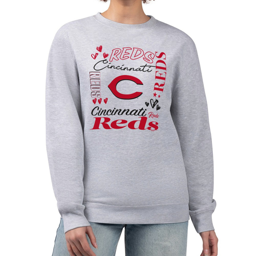 MLB Cincinnati Reds G-III 4Her by Carl Banks Women's Collage Team Graphic Fleece Pullover Hoodie