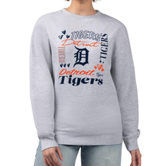 MLB Detroit Tigers G-III 4Her by Carl Banks Women's Collage Team Graphic Fleece Pullover Hoodie