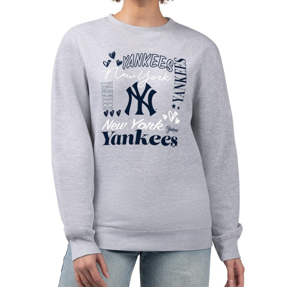 MLB New York Yankees G-III 4Her by Carl Banks Women's Collage Team Graphic Fleece Pullover Hoodie