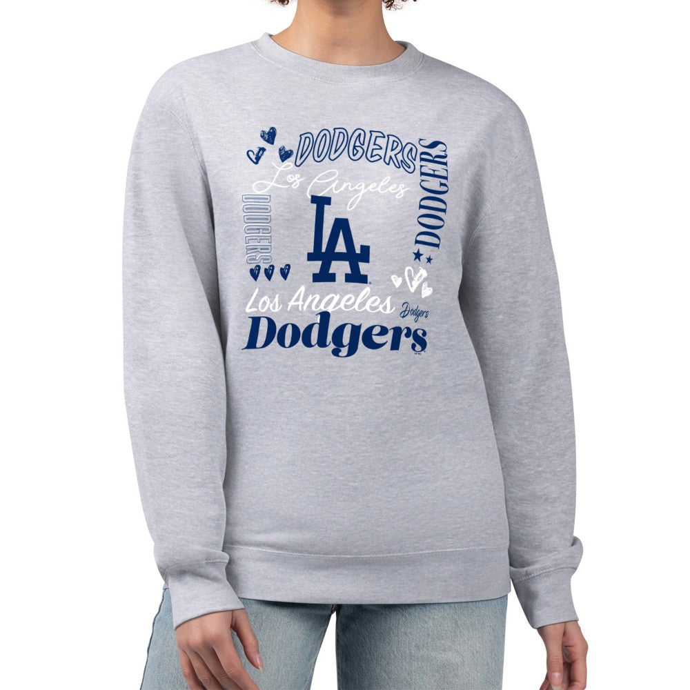 MLB Los Angeles Dodgers G-III 4Her by Carl Banks Women's Collage Team Graphic Fleece Pullover Hoodie