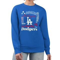 MLB Los Angeles Dodgers G-III 4Her by Carl Banks Women's Collage Team Graphic Fleece Pullover Hoodie