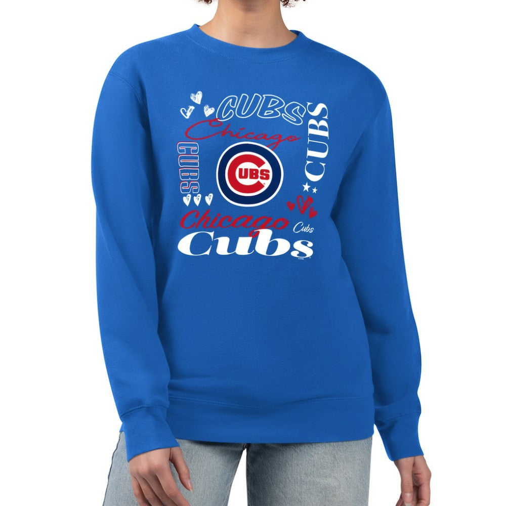 MLB Chicago Cubs G-III 4Her by Carl Banks Women's Collage Team Graphic Fleece Pullover Hoodie
