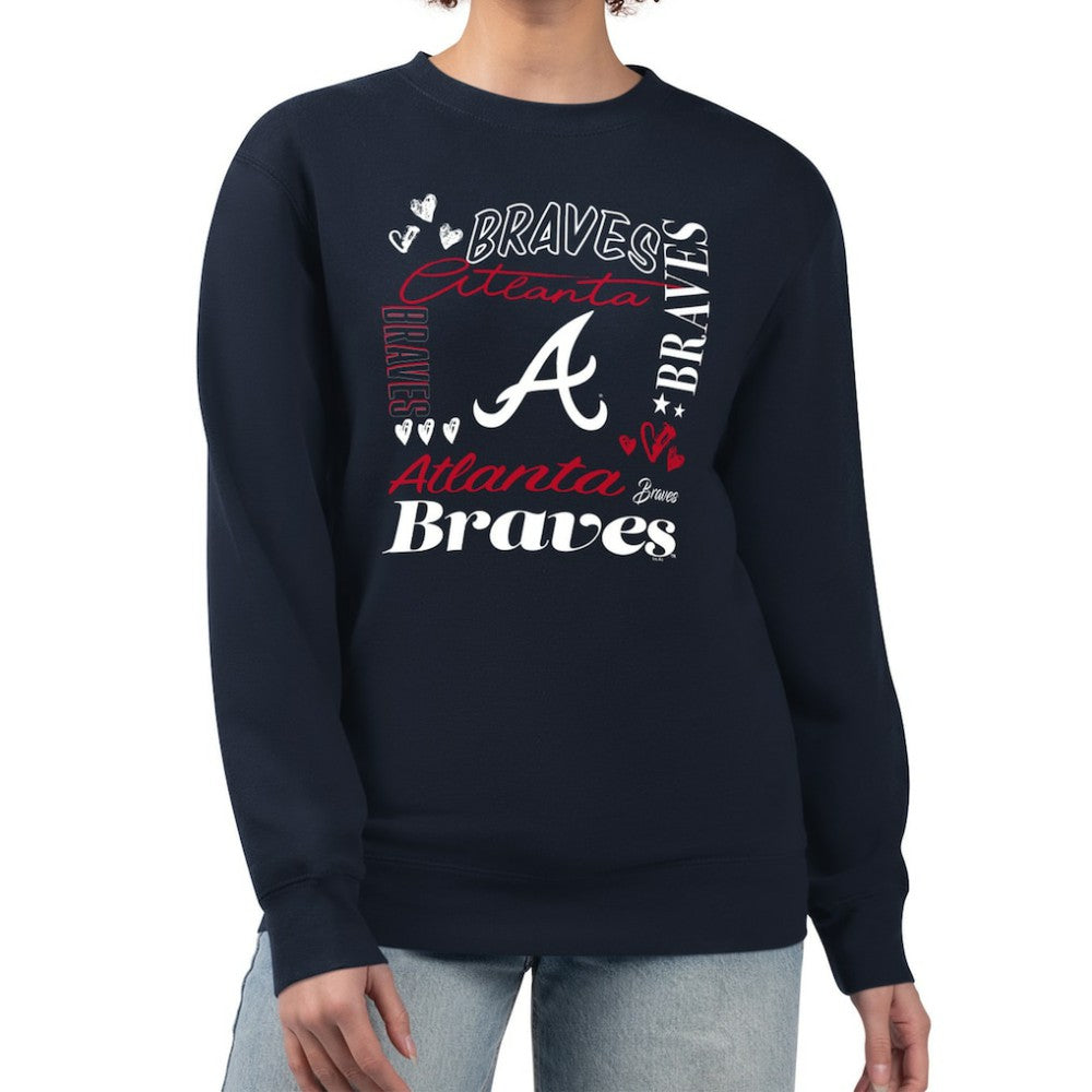 MLB Atlanta Braves G-III 4Her by Carl Banks Women's Collage Team Graphic Fleece Pullover Hoodie