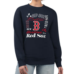 MLB Boston Red Sox G-III 4Her by Carl Banks Women's Collage Team Graphic Fleece Pullover Hoodie