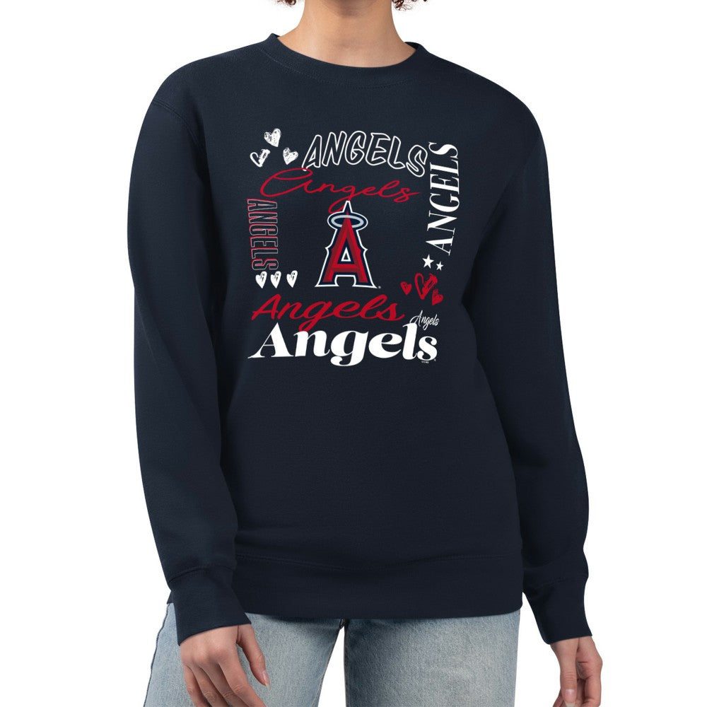 MLB Los Angeles Angels G-III 4Her by Carl Banks Women's Collage Team Graphic Fleece Pullover Hoodie
