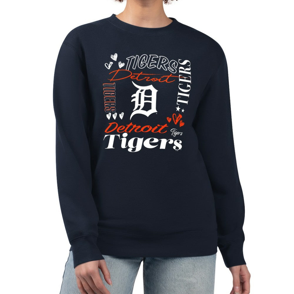MLB Detroit Tigers G-III 4Her by Carl Banks Women's Collage Team Graphic Fleece Pullover Hoodie