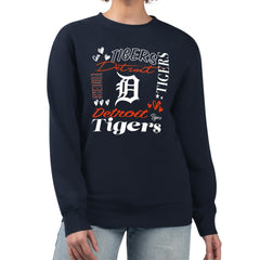 MLB Detroit Tigers G-III 4Her by Carl Banks Women's Collage Team Graphic Fleece Pullover Hoodie
