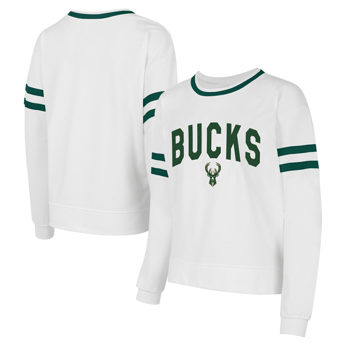 NBA Milwaukee Bucks Concepts Sport Women's Borough Pullover Sweatshirt