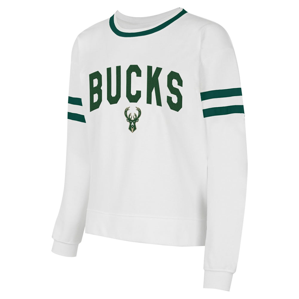 NBA Milwaukee Bucks Concepts Sport Women's Borough Pullover Sweatshirt