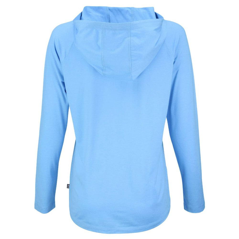 MLB Chicago Cubs Cutter & Buck Women's City Connect Coastline Epic Comfort Eco Recycled Hoodie Raglan Long Sleeve T-Shirt
