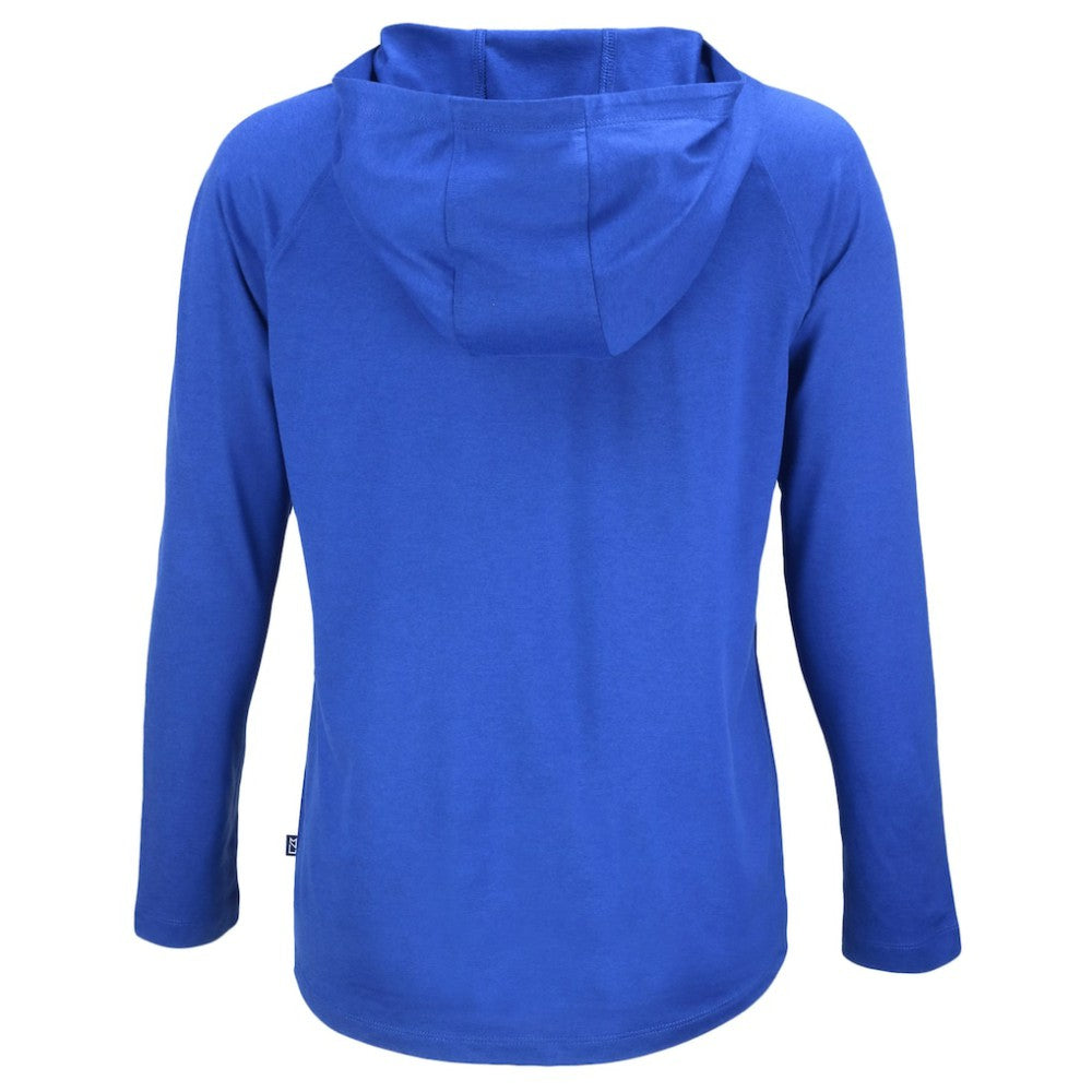 MLB Chicago Cubs Cutter & Buck Women's  Coastline Epic Comfort Eco Recycled Hoodie Raglan Long Sleeve T-Shirt
