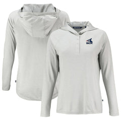 MLB Chicago White Sox Cutter & Buck Women's Cooperstown Collection Coastline Epic Comfort Eco Recycled Hoodie Raglan Long Sleeve T-Shirt
