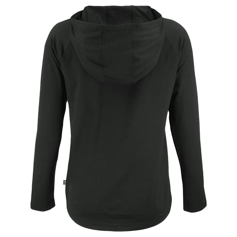 MLB Cincinnati Reds Cutter & Buck Women's  Coastline Epic Comfort Eco Recycled Hoodie Raglan Long Sleeve T-Shirt