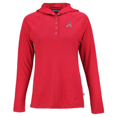 MLB Atlanta Braves Cutter & Buck Women's Stars And Stripes Coastline Epic Comfort Eco Recycled Hoodie Raglan Long Sleeve T-Shirt