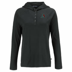 MLB Arizona Diamondbacks Cutter & Buck Women's  Coastline Epic Comfort Eco Recycled Hoodie Raglan Long Sleeve T-Shirt