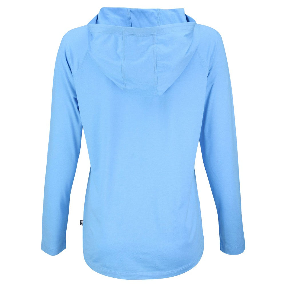 MLB Kansas City Royals Cutter & Buck Women's  Coastline Epic Comfort Eco Recycled Hoodie Raglan Long Sleeve T-Shirt