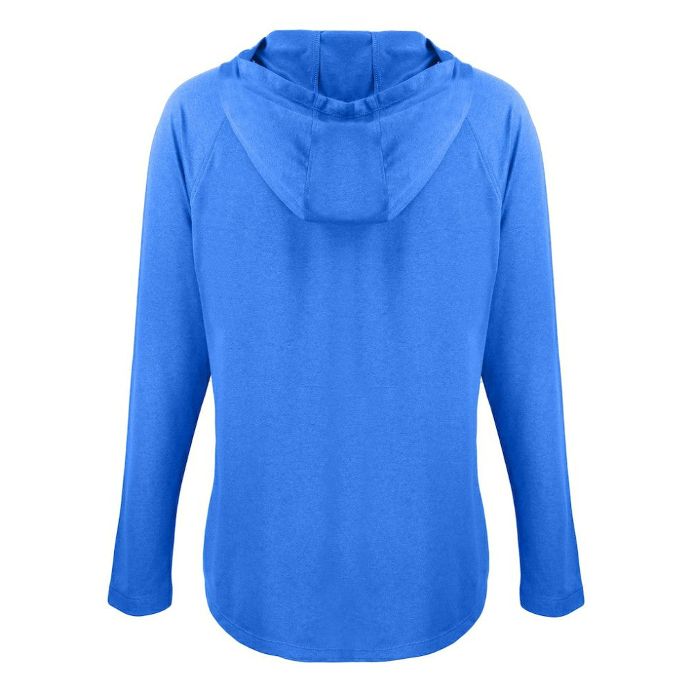 MLB Los Angeles Dodgers Cutter & Buck Women's Cooperstown Collection Coastline Epic Comfort Eco Recycled Hoodie Raglan Long Sleeve T-Shirt