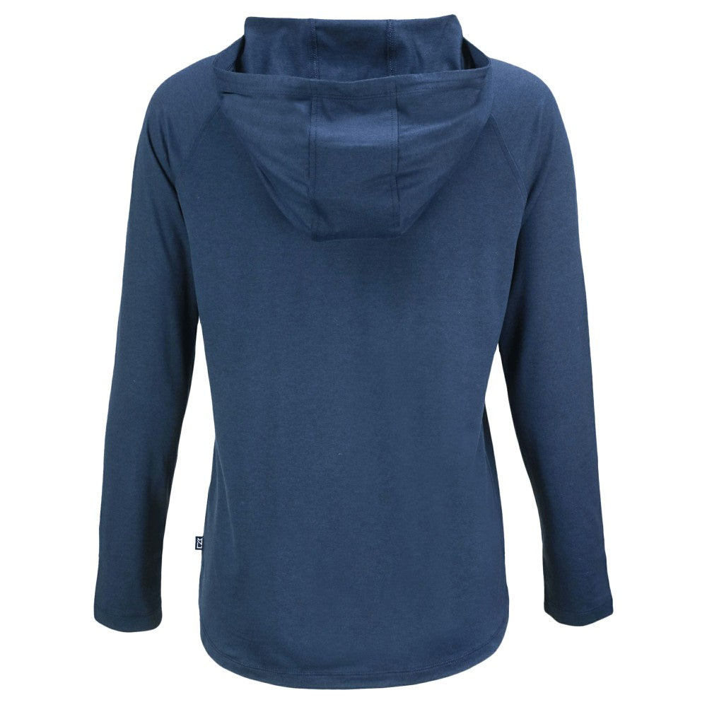 MLB Minnesota Twins Cutter & Buck Women's  Coastline Epic Comfort Eco Recycled Hoodie Raglan Long Sleeve T-Shirt