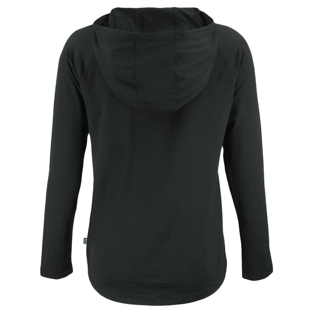 MLB Pittsburgh Pirates Cutter & Buck Women's  Coastline Epic Comfort Eco Recycled Hoodie Raglan Long Sleeve T-Shirt