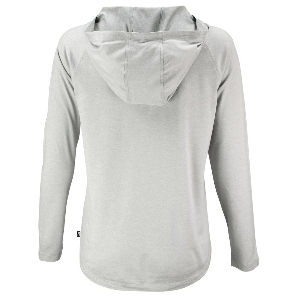 MLB San Diego Padres Cutter & Buck Women's  Coastline Epic Comfort Eco Recycled Hoodie Raglan Long Sleeve T-Shirt