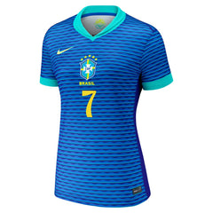 Vini Jr. Brazil National Team Women's 2024 Away Replica Jersey - Nike Blue