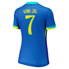 Vini Jr. Brazil National Team Women's 2024 Away Replica Jersey - Nike Blue