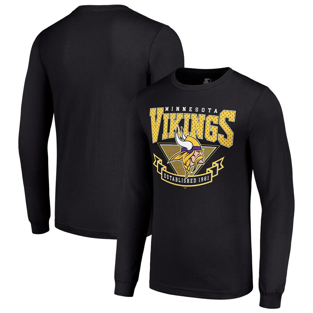 Starter '80s Inspired Team Logo Long Sleeve T-Shirt - Minnesota Vikings