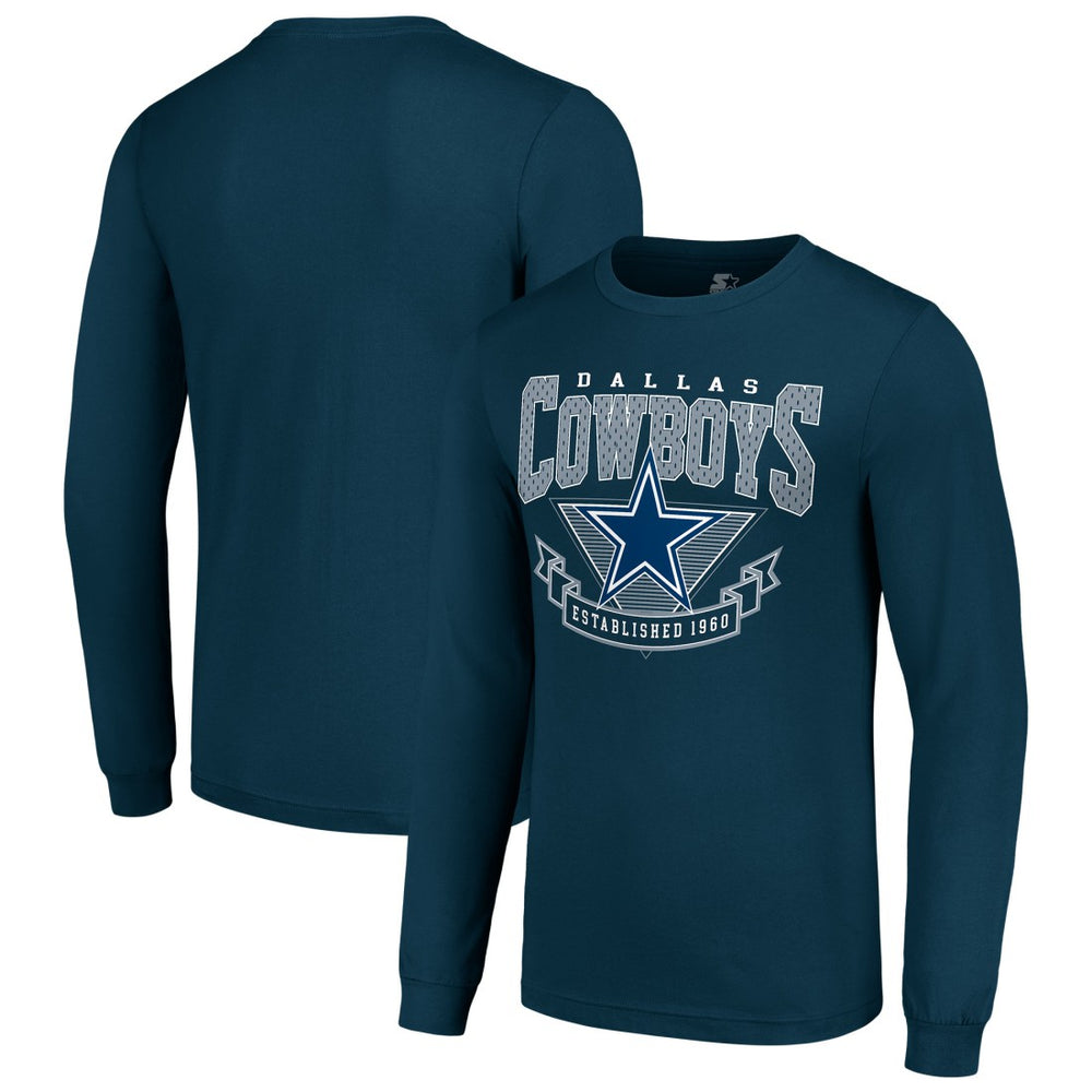 Starter '80s Inspired Team Logo Long Sleeve T-Shirt - Dallas Cowboys