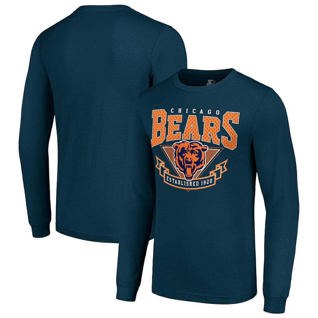 Starter '80s Inspired Team Logo Long Sleeve T-Shirt - Chicago Bears