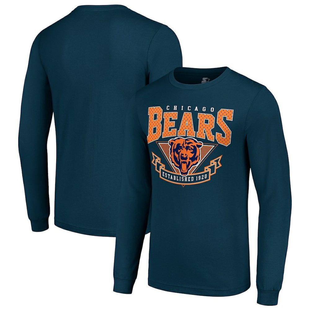 Starter '80s Inspired Team Logo Long Sleeve T-Shirt - Chicago Bears