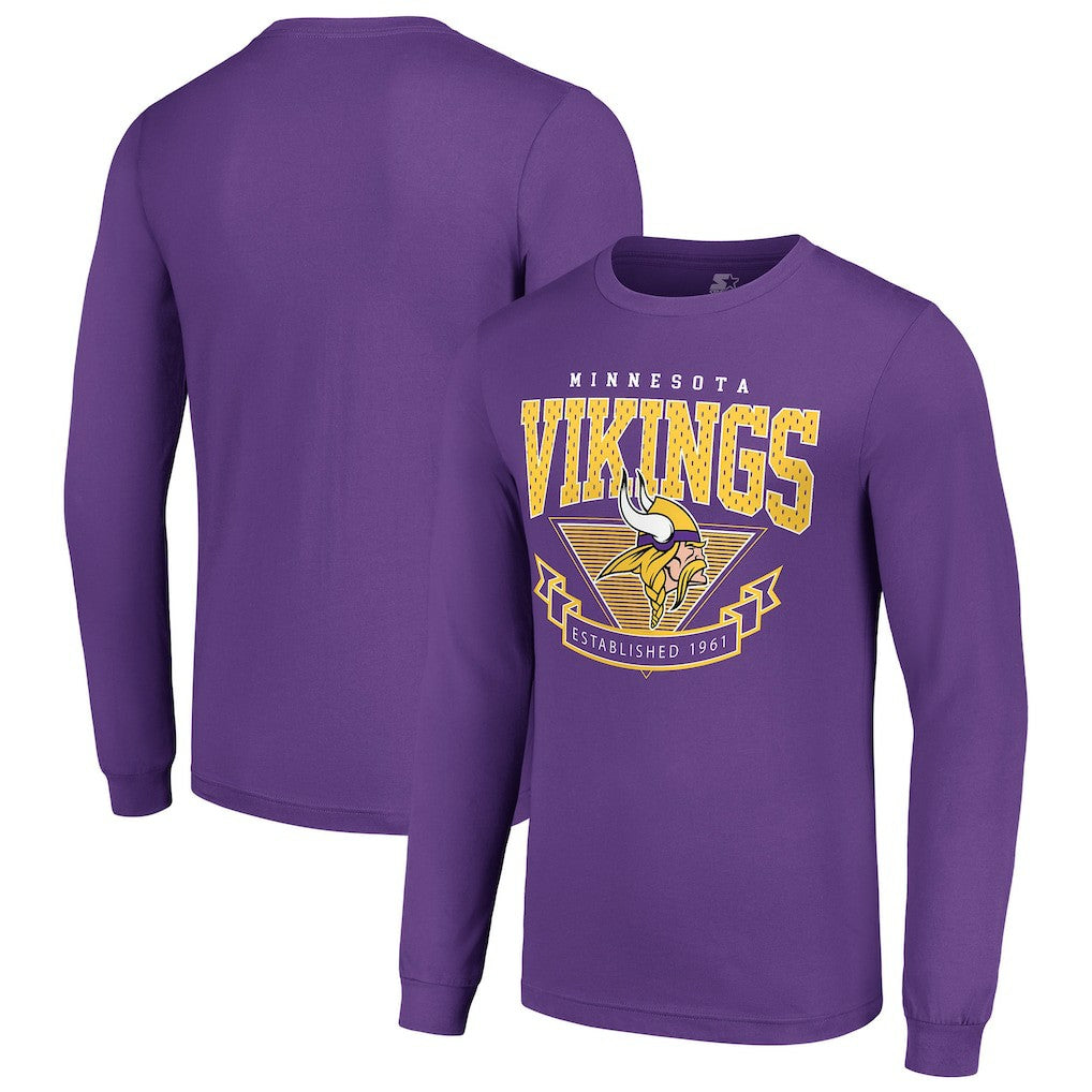 Starter '80s Inspired Team Logo Long Sleeve T-Shirt - Minnesota Vikings