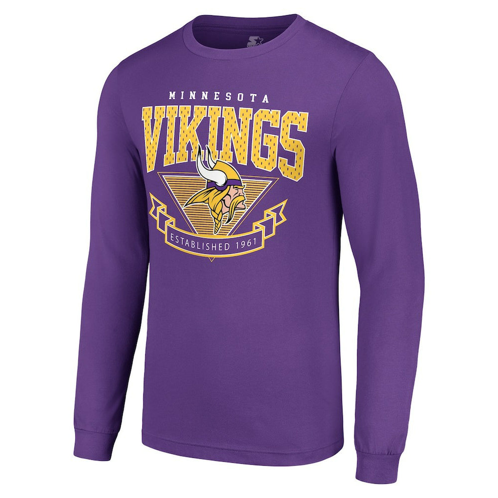 Starter '80s Inspired Team Logo Long Sleeve T-Shirt - Minnesota Vikings