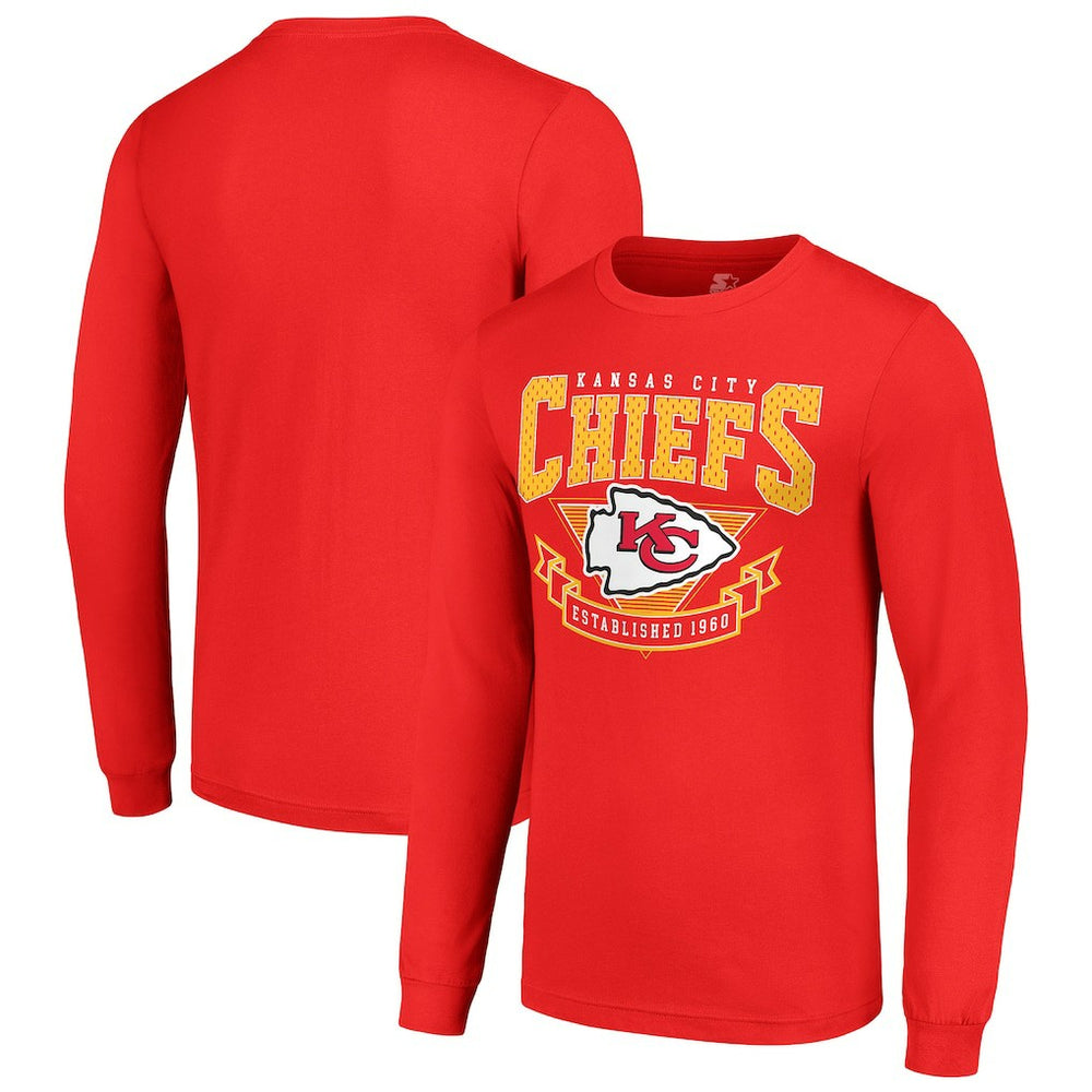 Starter '80s Inspired Team Logo Long Sleeve T-Shirt - Kansas City Chiefs