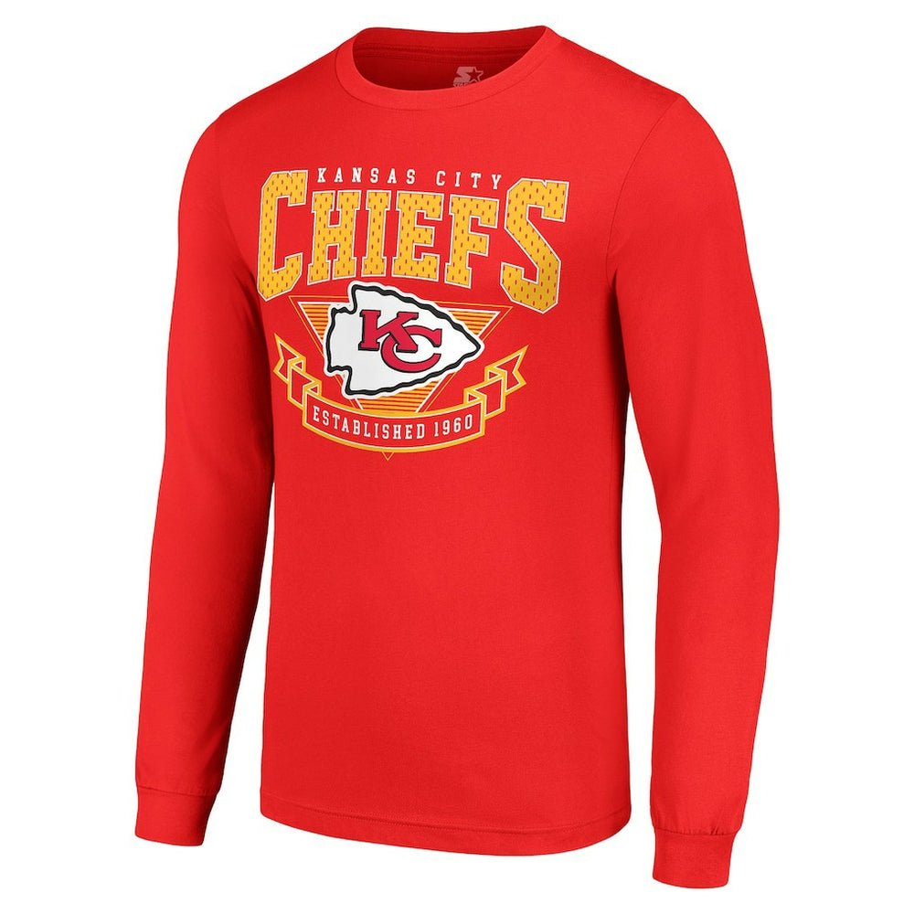 Starter '80s Inspired Team Logo Long Sleeve T-Shirt - Kansas City Chiefs