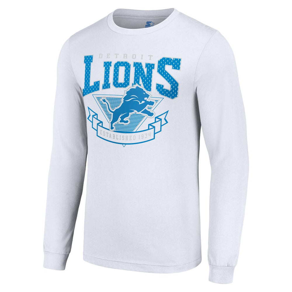 Starter '80s Inspired Team Logo Long Sleeve T-Shirt - Detroit Lions