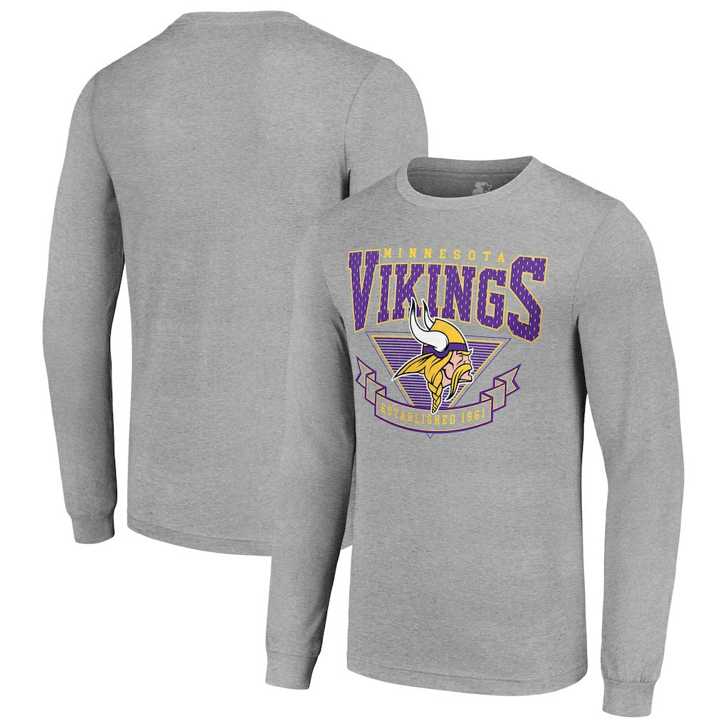 Starter '80s Inspired Team Logo Long Sleeve T-Shirt - Minnesota Vikings