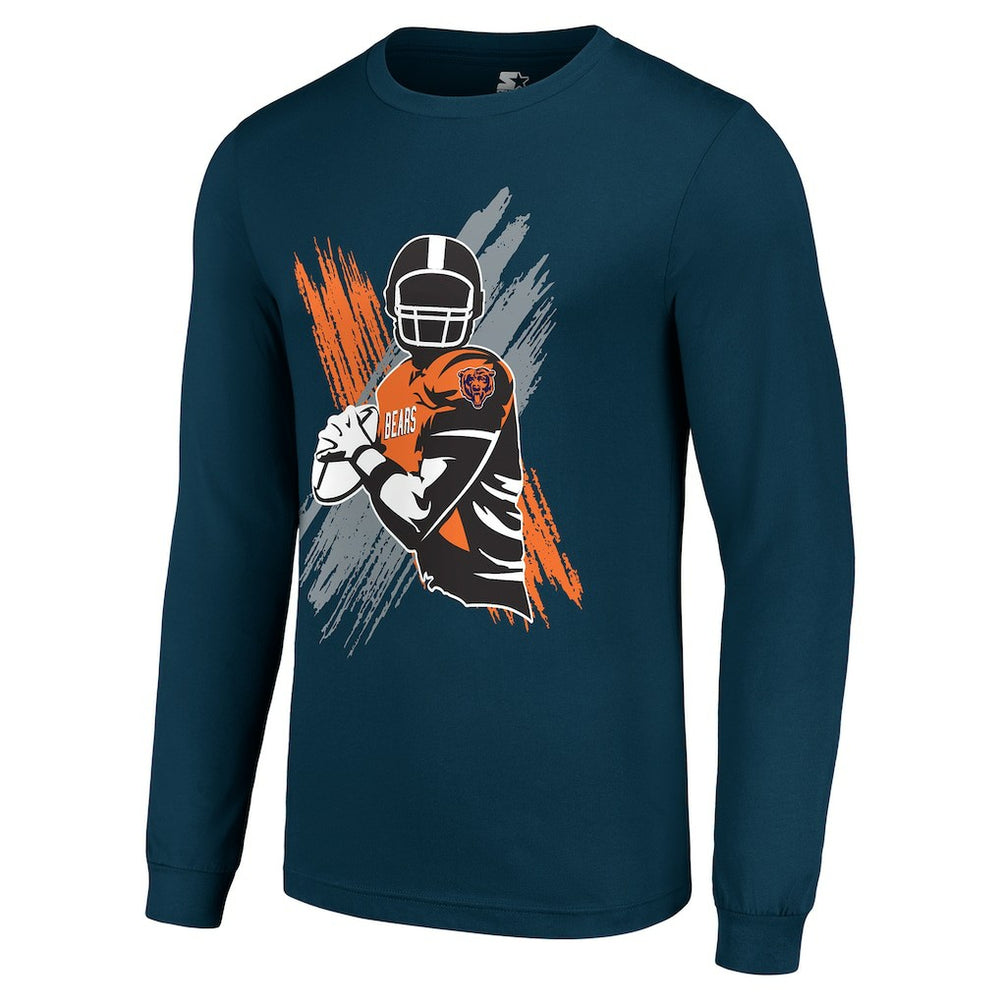Starter Player X Logo Graphic Long Sleeve T-Shirt - Chicago Bears