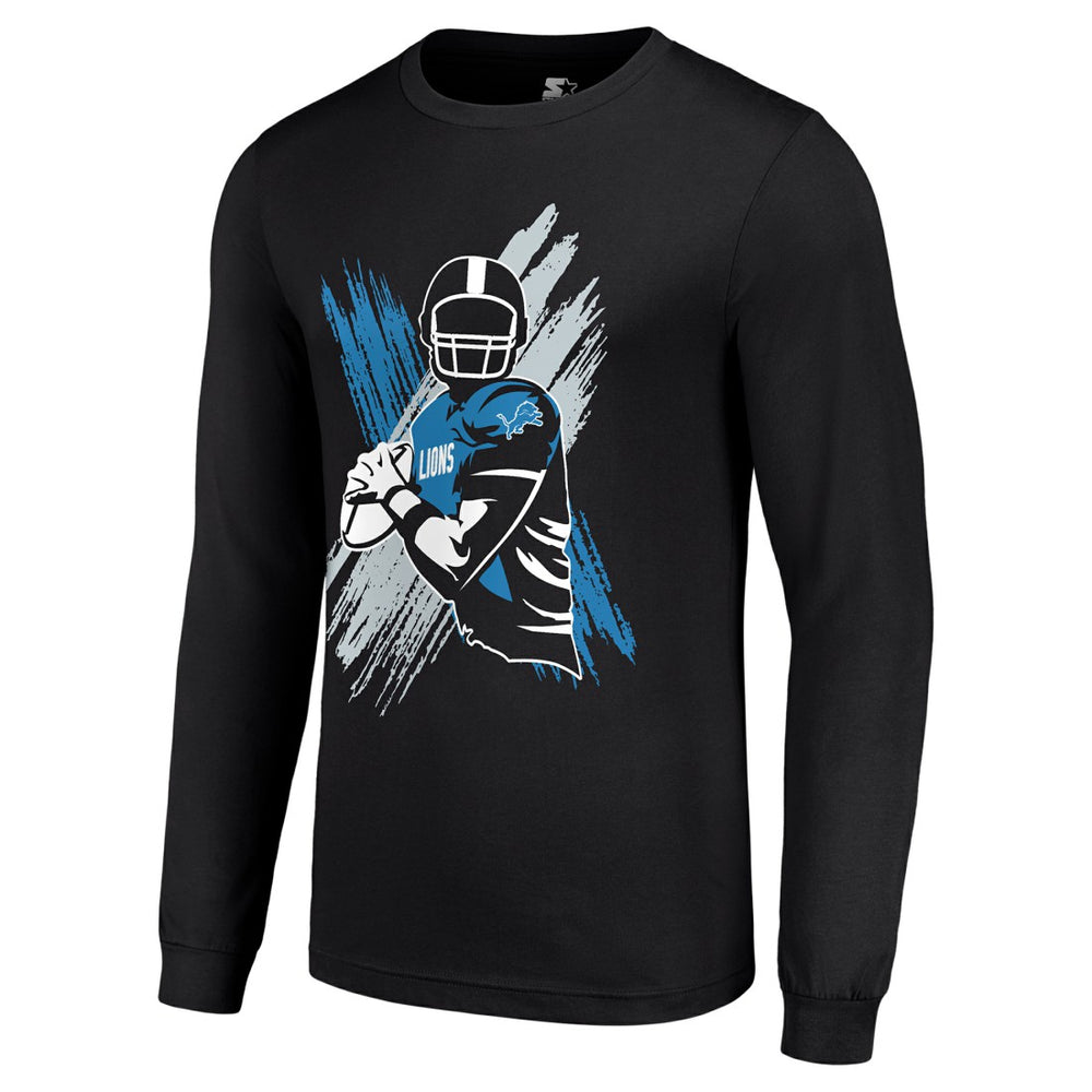 Starter Player X Logo Graphic Long Sleeve T-Shirt - Detroit Lions