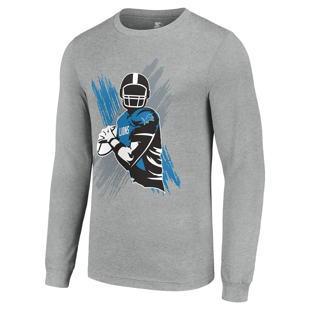 Starter Player X Logo Graphic Long Sleeve T-Shirt - Detroit Lions