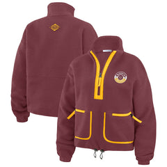 WEAR by Erin Andrews Women's Polar Fleece Half-Zip Jacket - Washington Commanders