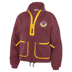 WEAR by Erin Andrews Women's Polar Fleece Half-Zip Jacket - Washington Commanders
