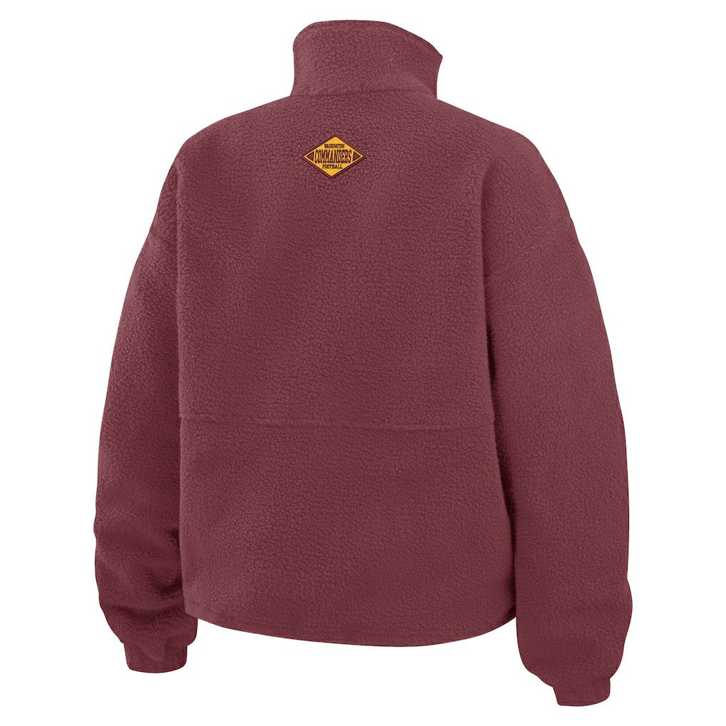 WEAR by Erin Andrews Women's Polar Fleece Half-Zip Jacket - Washington Commanders