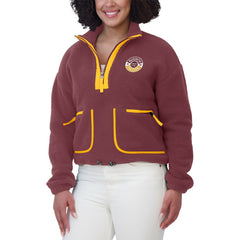 WEAR by Erin Andrews Women's Polar Fleece Half-Zip Jacket - Washington Commanders